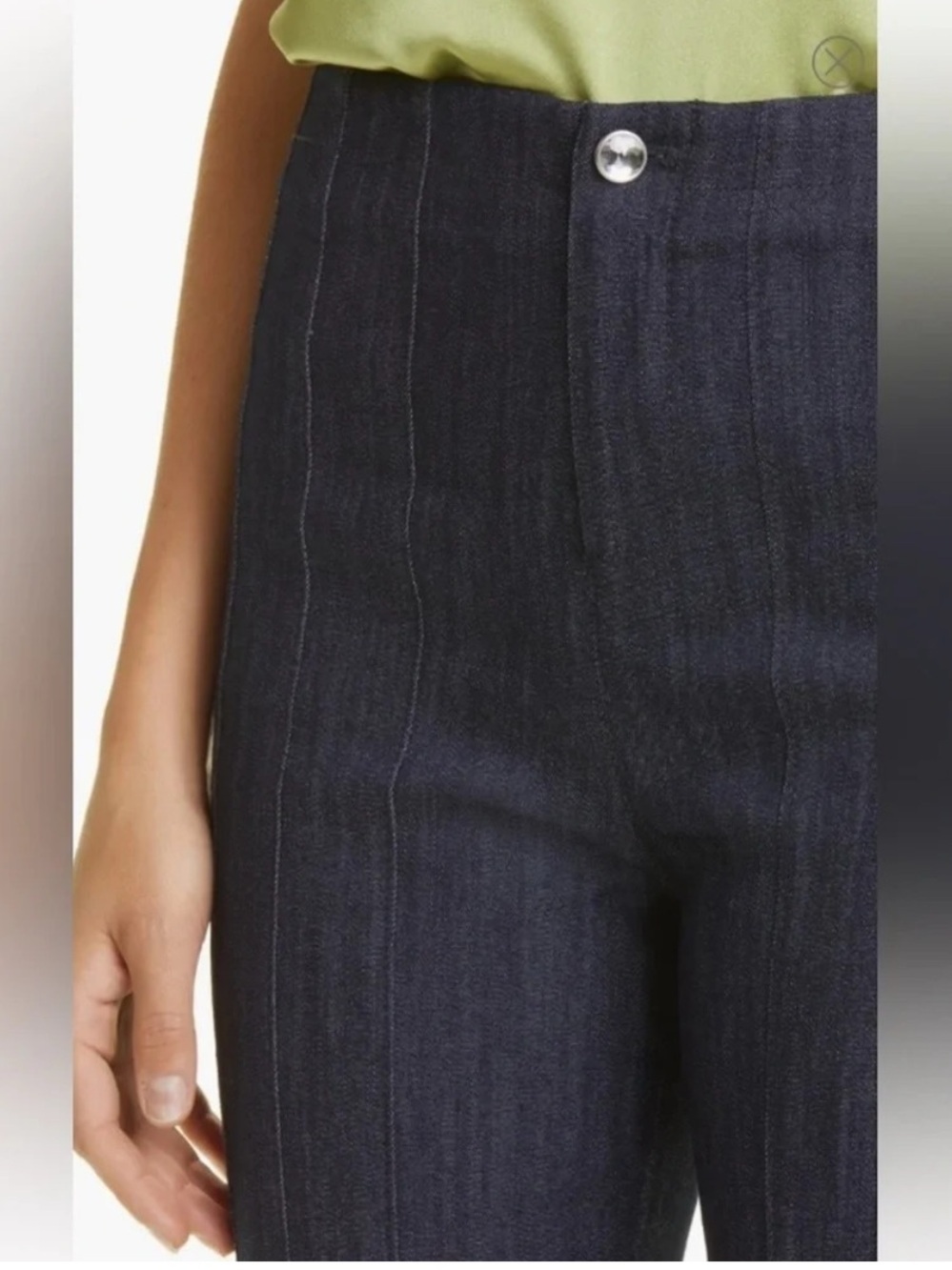 Cinq a Sept Jewel Cropped Carolina Pant Indigo Business Casual Women’s Size 2 - Picture 2 of 14
